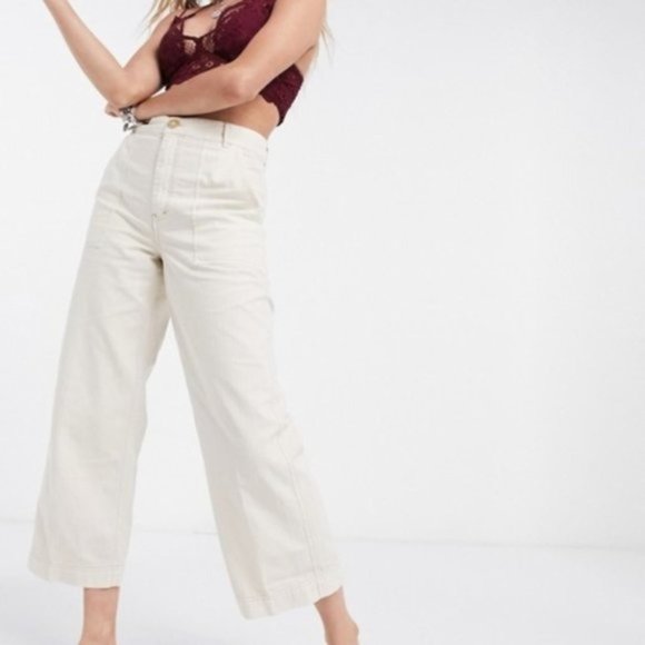 Free People Denim - FREE PEOPLE Sunday Skies Straight Leg Pants NWT - Size 0